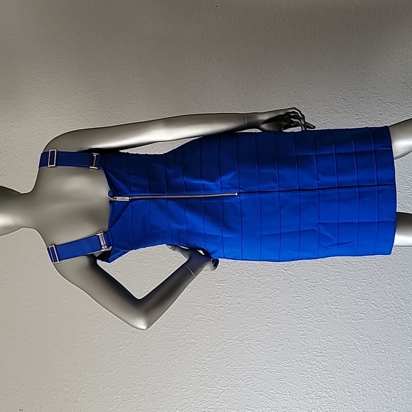 Ted Baker Charlii Mid Blue Stretch Bodycon Jersey Sheath Dress TB 3 US 8 - Picture 4 of 12